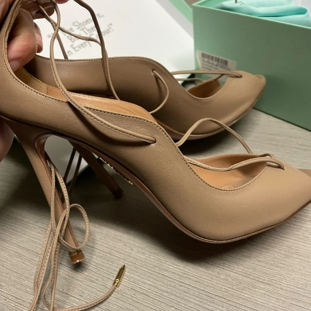 Aquazzura Rebel Sandal 105 BEIGE - Picture 8 of 8